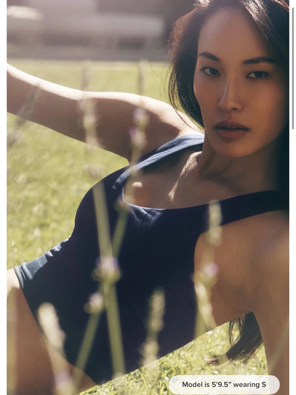ALO Yoga Navy airbrush tank top  Bra